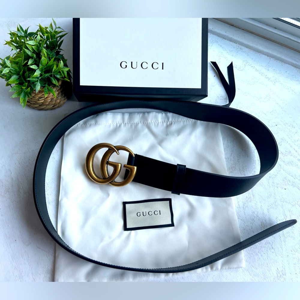 Gucci GG Marmont large buckle belt